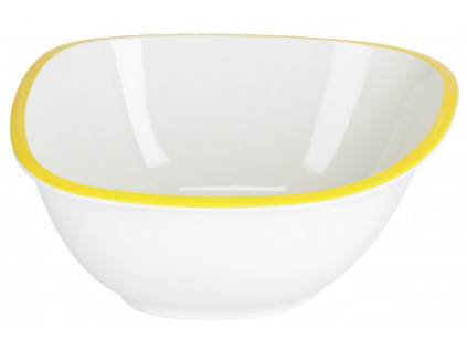 Bílo žlutá porcelánová miska Kave Home Odalin 26,5 x 24 cm