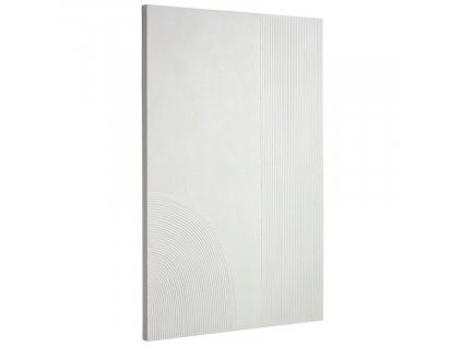 Bílý abstraktní obraz Kave Home Adelta 110 x 80 cm