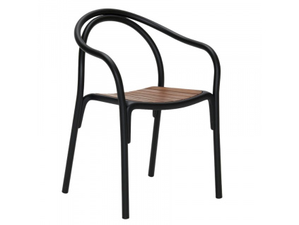 Černá kovová zahradní židle Soul