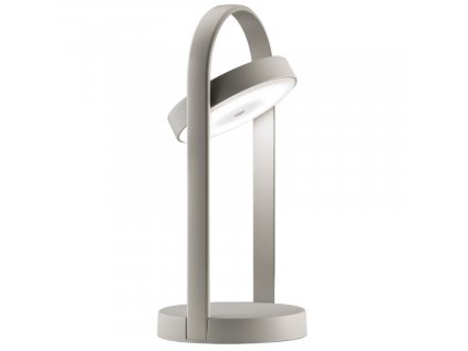 Stříbrná kovová bezdrátová stolní LED lampa Giravolta 33 cm
