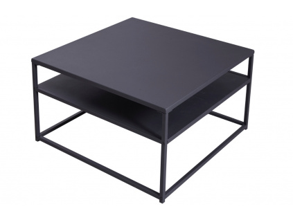 Černý kovový konferenční stolek Durma 70 x 70 cm