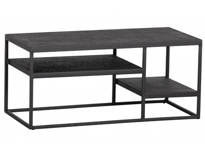 Černý kovový konferenční stolek Fabe 90 x 45 cm