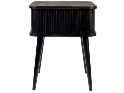 Černý jasanový odkládací stolek ZUIVER BARBIER 45 x 45 cm
