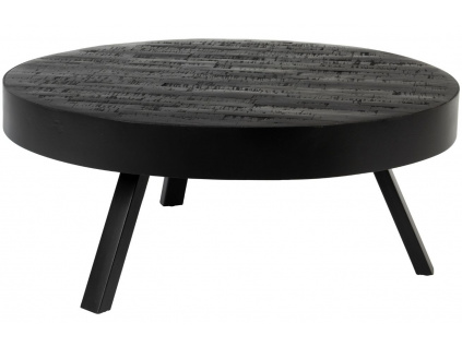 Černý teakový konferenční stolek WLL Suri 74 cm