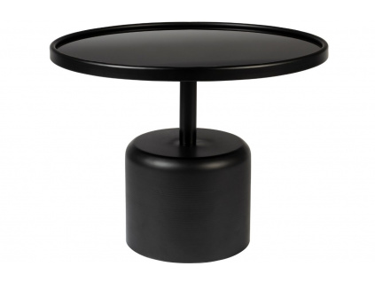 Černý skleněný konferenční stolek WLL MILO 60 cm