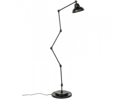 Černá kovová stojací lampa WLL Xavi 154 cm