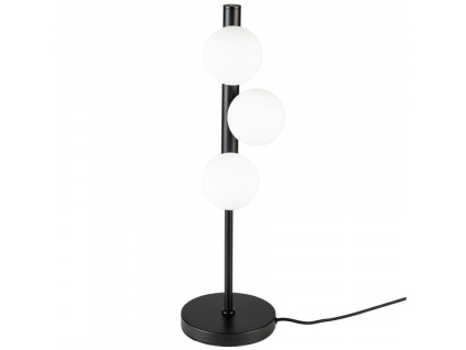 Opálově bílá skleněná stolní lampa WLL MONICA 61 cm