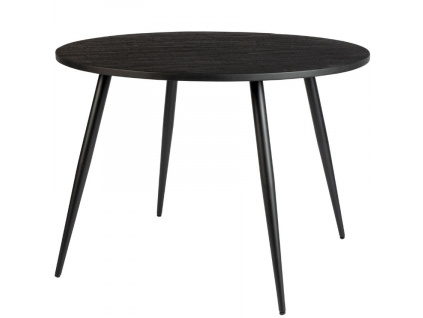 Černý teakový jídelní stůl WLL MO 110 cm