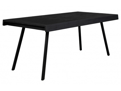 Černý dřevěný jídelní stůl WLL SURI 180 x 90 cm