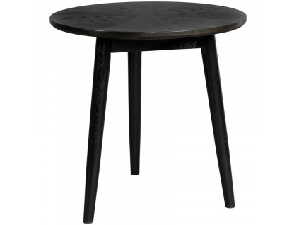 Černý dubový odkládací stolek WLL FABIO 50 cm