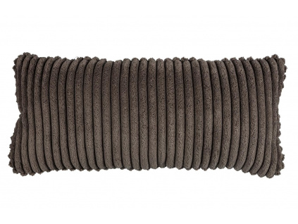 Antracitově šedý látkový polštář Bearny 30 x 70 cm