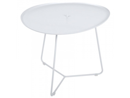 Bílý kovový konferenční stolek Fermob Cocotte 44 x 55 cm