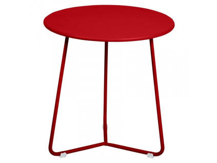 Makově červený kovový odkládací stolek Fermob Cocotte 34 cm