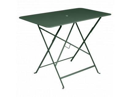 Tmavě zelený kovový skládací stůl Fermob Bistro 97 x 57 cm