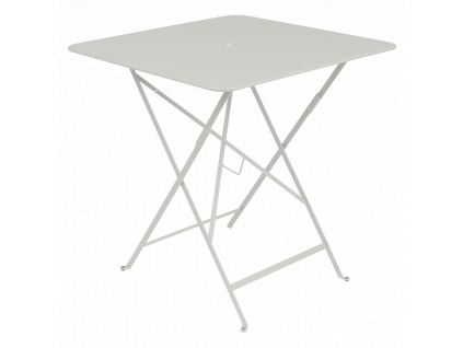 Světle šedý kovový skládací stůl Fermob Bistro 71 x 71 cm