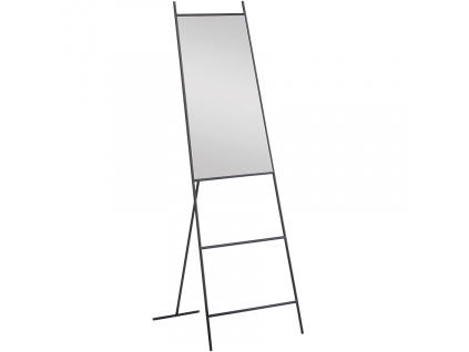 Černé kovové stojací zrcadlo Kave Home Norland 55 x 166 cm