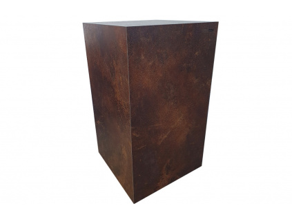 Tmavě hnědý dřevěný odkládací stolek Ruggine by Marco Barotti 60 cm