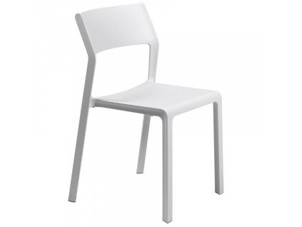 Bílá plastová zahradní židle Trill