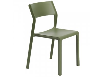 Zelená plastová zahradní židle Trill