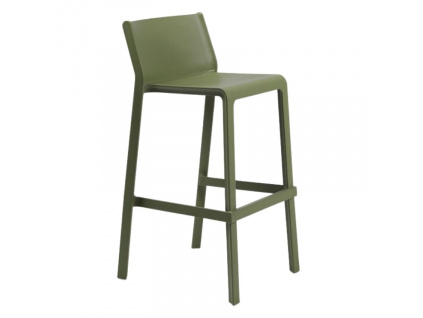 Zelená plastová barová židle Trill 76 cm