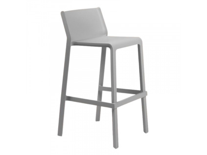 Šedá plastová barová židle Trill 76 cm