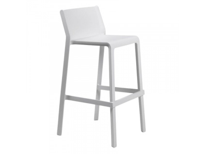 Bílá plastová barová židle Trill 76 cm