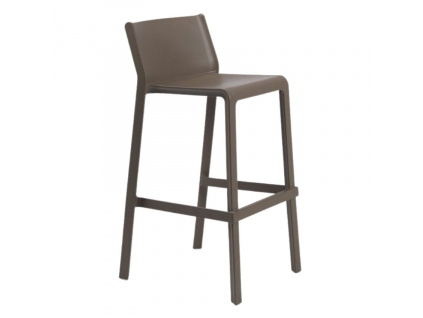 Hnědá plastová barová židle Trill 76 cm