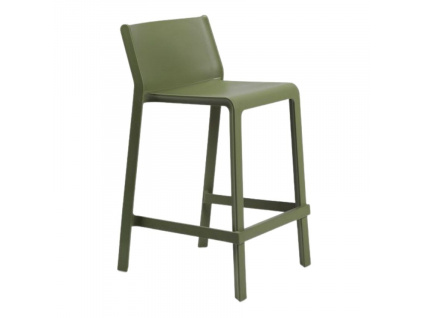 Zelená plastová barová židle Trill 65 cm