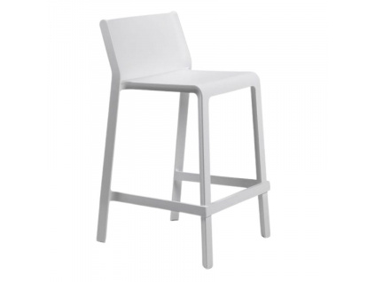 Bílá plastová barová židle Trill 65 cm