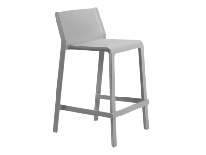 Šedá plastová barová židle Trill 65 cm