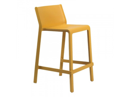 Hořčicově žlutá plastová barová židle Trill 65 cm