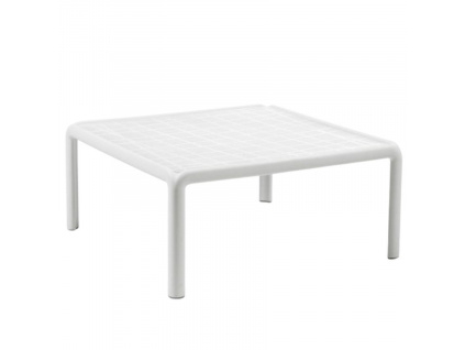 Bílý plastový zahradní konferenční stolek Komodo Tavolino 70 x 70 cm