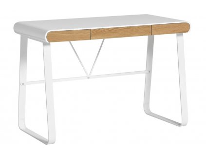 Bílý lakovaný pracovní stůl Marckeric Astrid 110 x 55 cm