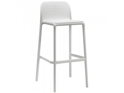 Bílá plastová barová židle Lido 76 cm