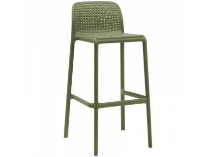 Zelená plastová barová židle Lido 76 cm