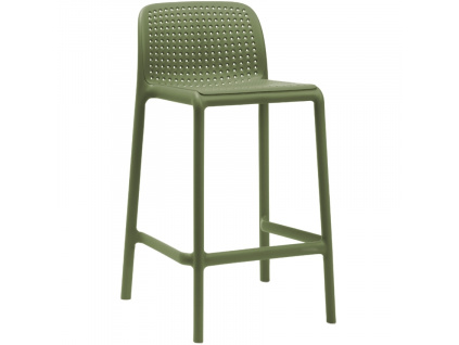 Zelená plastová barová židle Lido Mini 65 cm