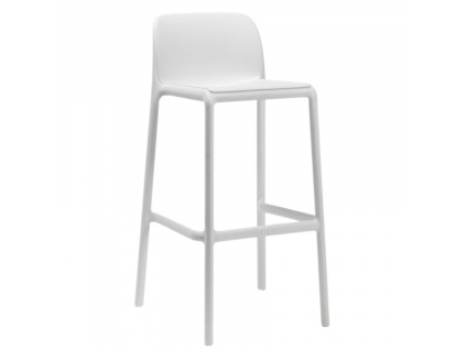 Bílá plastová barová židle Faro 76 cm