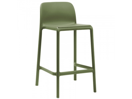 Zelená plastová barová židle Faro Mini 65 cm