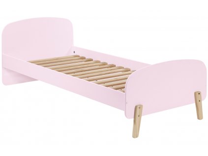 Růžová lakovaná dětská postel Vipack Kiddy 90x200 cm
