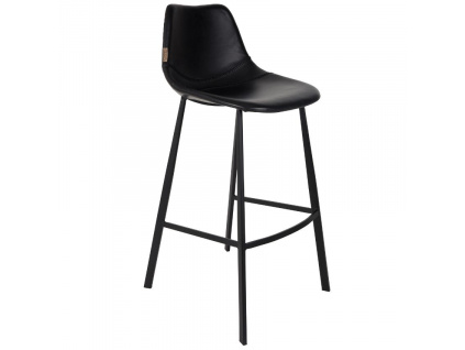 Černá vintage barová židle DUTCHBONE Franky FR 80 cm