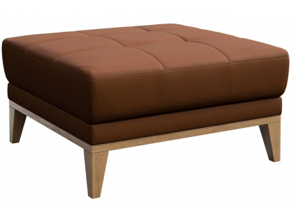 Hnědá kožená podnožka MESONICA Musso Tufted