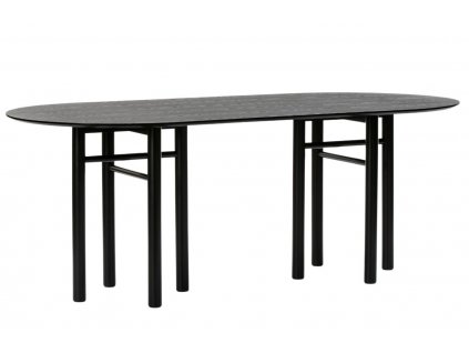 Černý jasanový jídelní stůl Teulat Junco 200 x 100 cm