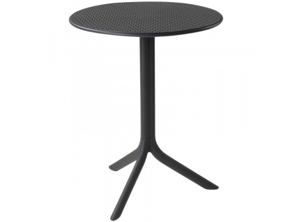 Antracitově šedý plastový zahradní stolek Step 60,5 cm