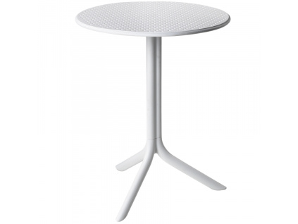Bílý plastový zahradní stolek Step 60,5 cm
