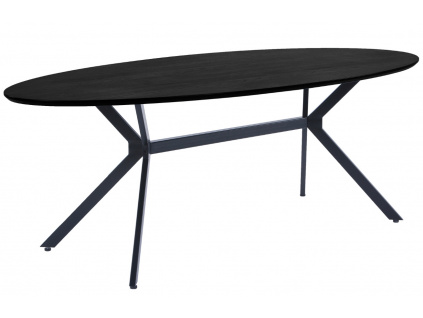 Černý dřevěný jídelní stůl Arisa 220 x 100 cm