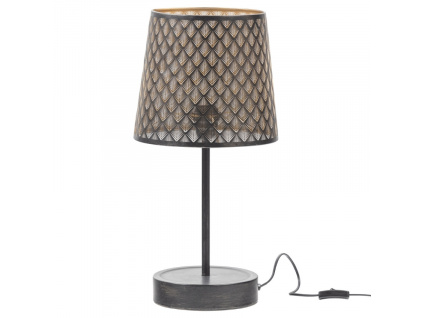 Černá kovová stolní lampa Katlyn 56 cm