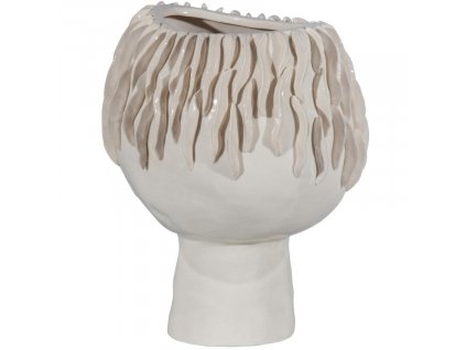 Bílá keramická váza Sonam 22 cm