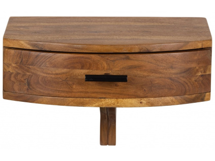 Akátový nástěnný noční stolek Libie 40 x 37,5 cm