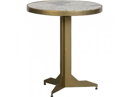 Zlatý mramorový odkládací stolek Arnav 45 cm848x848