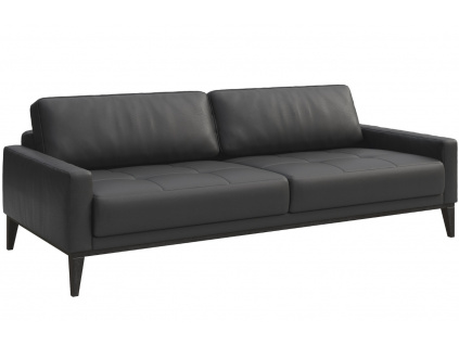 Tmavě šedá třímístná kožená pohovka MESONICA Musso Tufted 211 cm